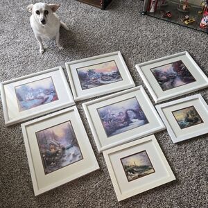Thomas Kinkade Accent Prints - Certificate Of Authenticity - 7 Prints 2 COA's